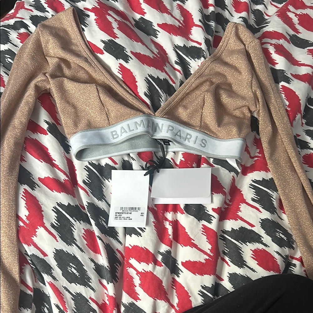 Balmain Paris Shimmering Gold Top